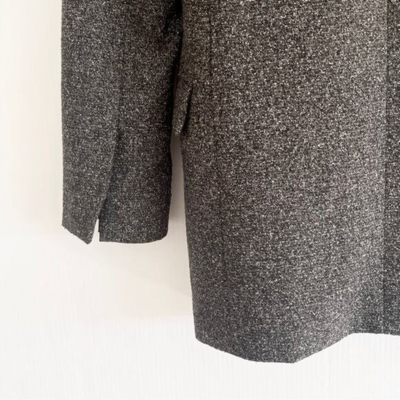 ZARA STRAIGHT CUT SHOULDER PAD WOOL  BLEND COAT  6 - Picture 3 of 7